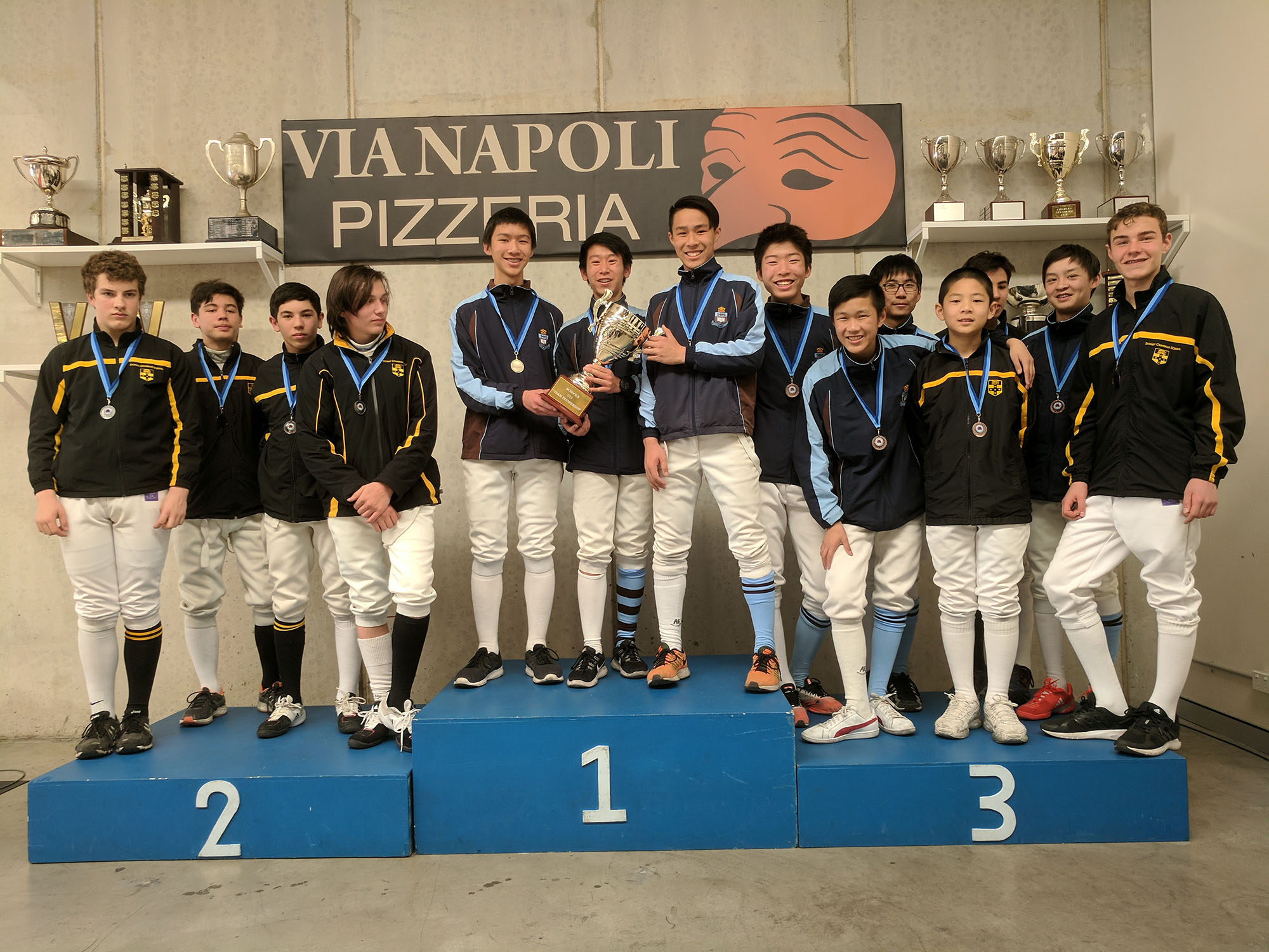 U15 Boys Foil Team Premiership winners