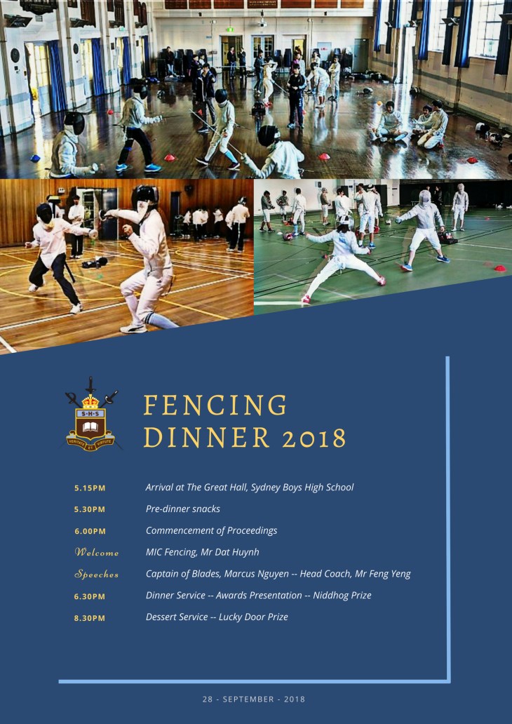 4_2018 - SBHS Fencing Dinner [Programme] FINAL